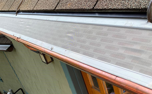 Angled leaf filters keep gutter guards clear